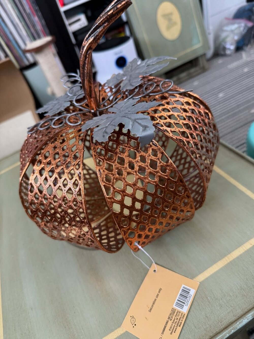 Robert Stanley Signature Collection Orange Metal Pumpkin